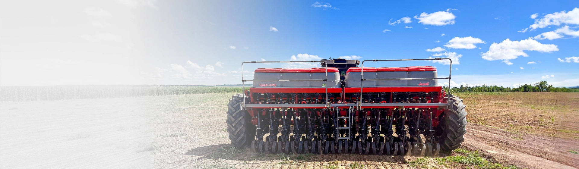 Semeadora agr&iacute;cola JM 5023/5027para plantio de gr&atilde;os de inverno